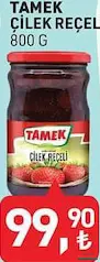 TAMEK ÇİLEK REÇELİ 800 G fiyat ve kampanya bilgisi